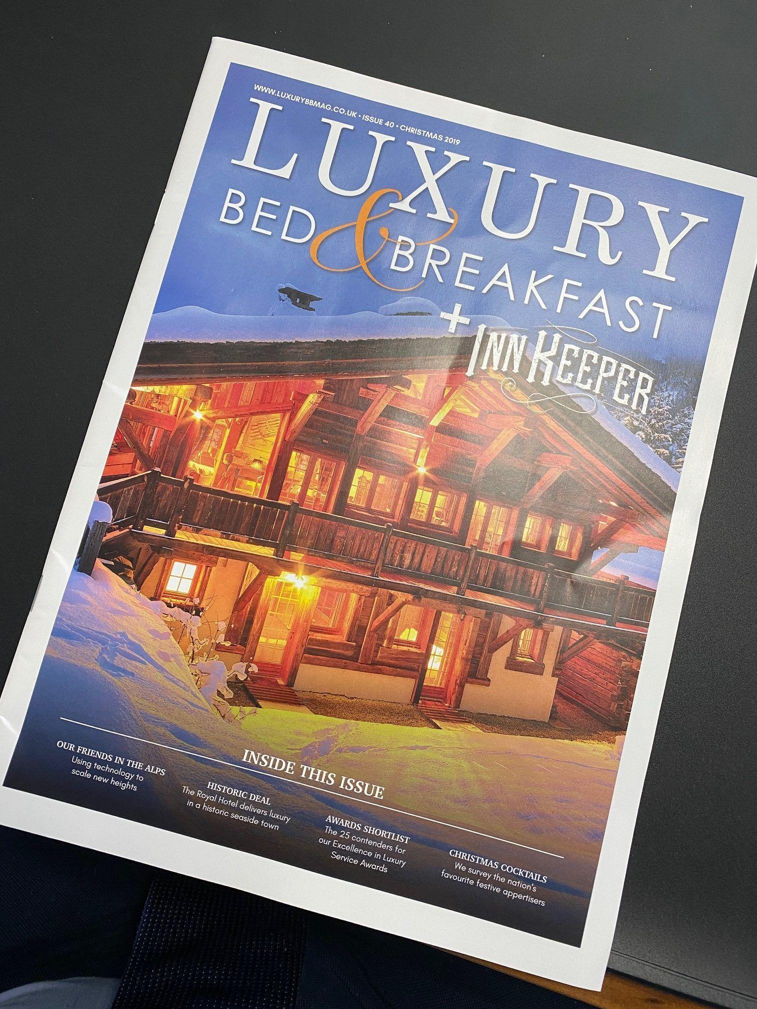 The December 2019 issue of Luxury Bed and Breakfast magazine